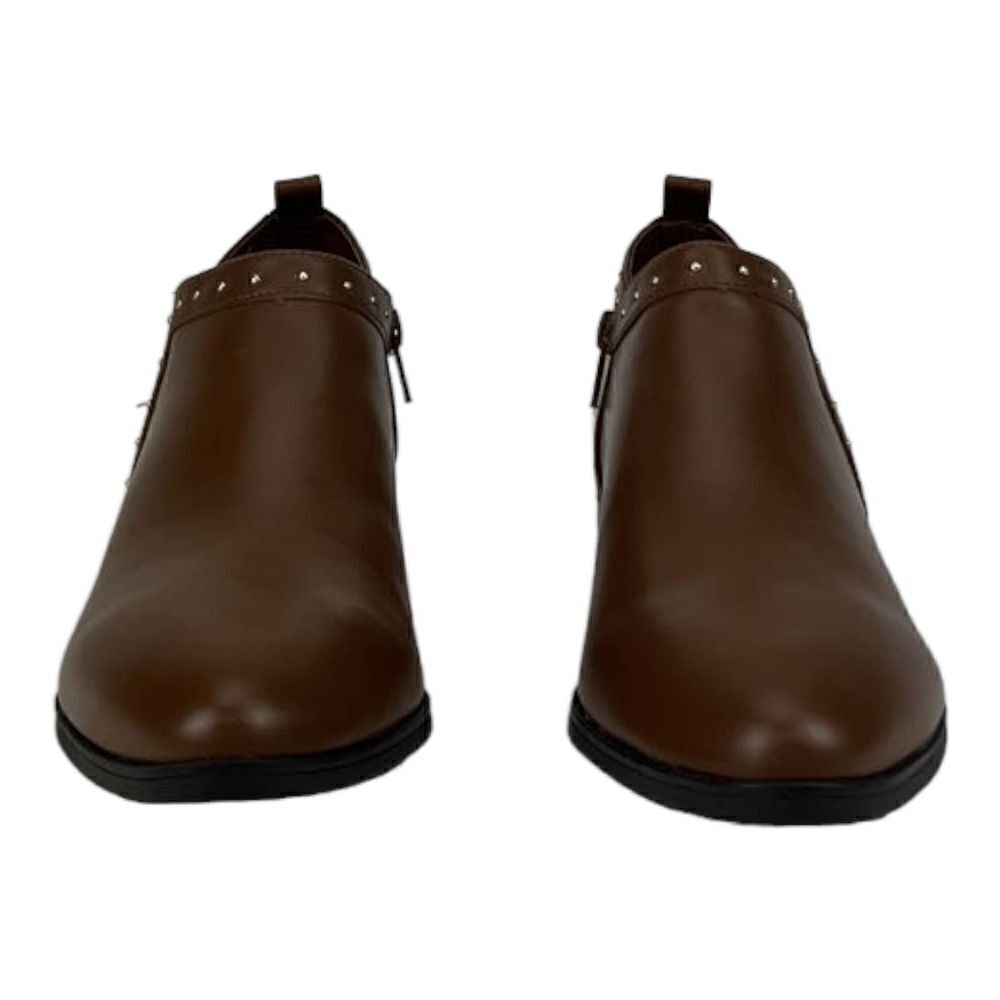 New Bella Vita Women US 6.5 Classic Shoes Dark Tan Brown Leather Ankle Boots - Picture 4 of 10